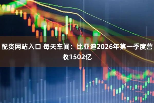 配资网站入口 每天车闻：比亚迪2026年第一季度营收1502亿